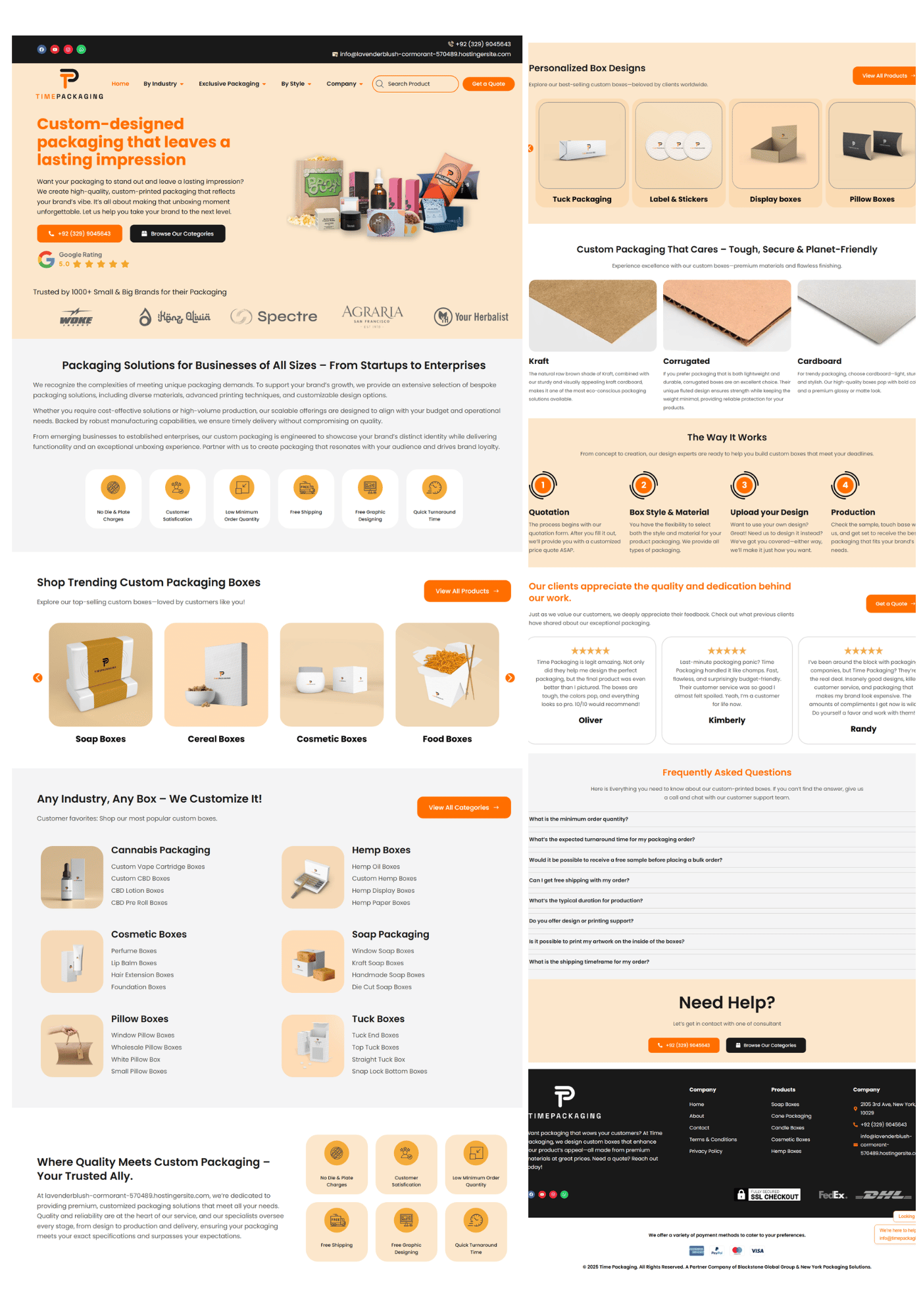 Time Packaging Corporate Website
